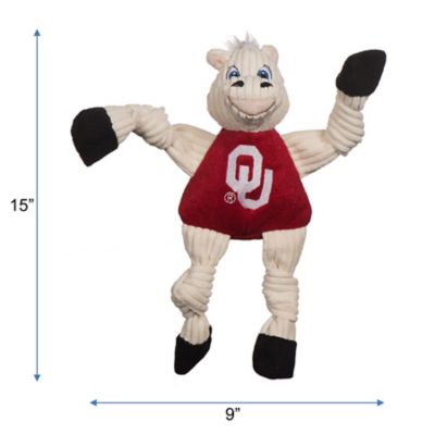 Hugglehounds NCAA University of Oklahoma Sooner Knottie Plush Dog Toy