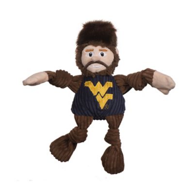 Hugglehounds NCAA West Virginia University - Mountaineer Knottie Plush Dog Toy, Small