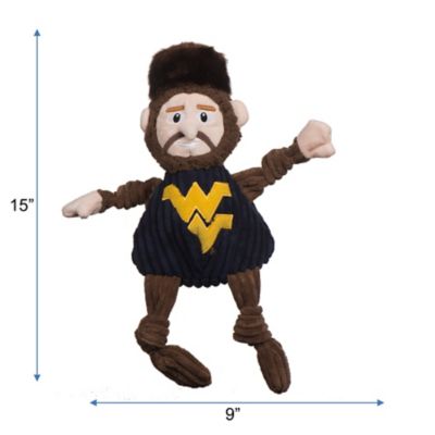 Hugglehounds NCAA West Virginia University - Mountaineer Knottie Plush Dog Toy, Large