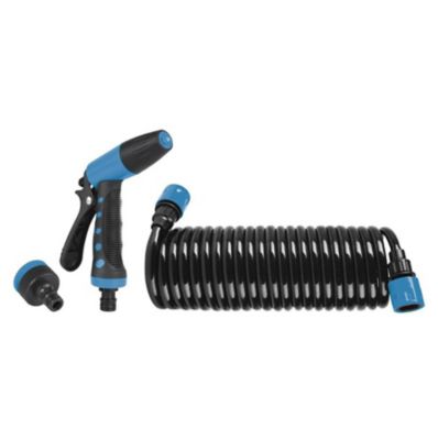 AquaPro 5/16 in. x 20 ft. Coiled Hose Washdown Kit