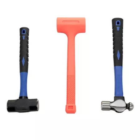 JobSmart 3-Piece Assorted Fiberglass Handle Hammer Set. Hammers