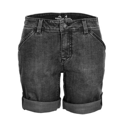 Ridgecut Women's Classic Fit Denim Roll-Up Walking Shorts