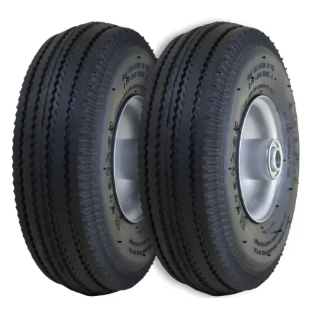 Ranch Tough 4.10/3.50-4 Pneumatic Tire (Air Filled) on Steel Wheel 2 Pack Hand Truck Wheels