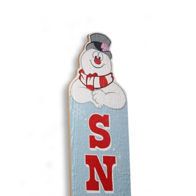 Image showing  Frosty the Snowman Snow Much Fun Winter Vertical Porch Leaner Wood Wall Decor