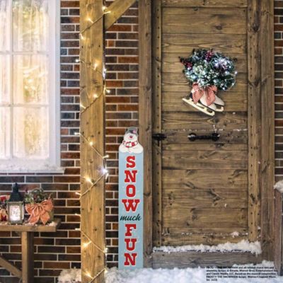 Image showing  Frosty the Snowman Snow Much Fun Winter Vertical Porch Leaner Wood Wall Decor