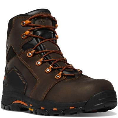 Danner Men's Vicious 6 in. Non-Metallic Toe Work Boots, Brown/Orange