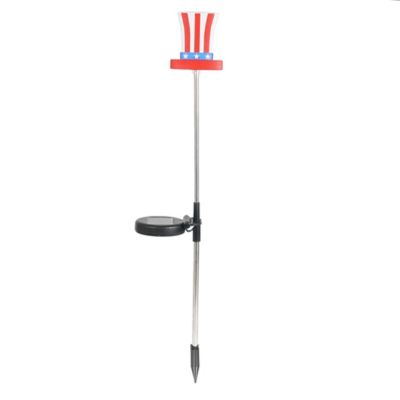 Lux-Landscape 3-Lumen Solar Uncle Sam Hat Light