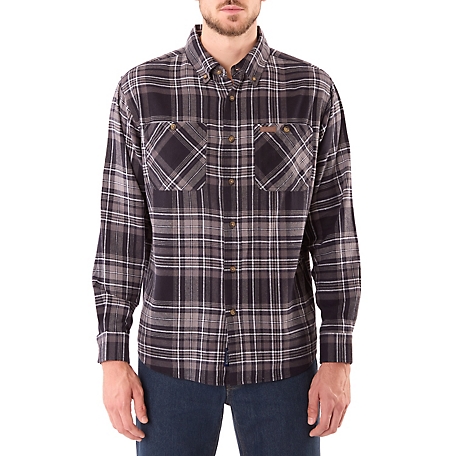 Smith's Workwear Men's 2-Pocket Button Down Flannel Shirt