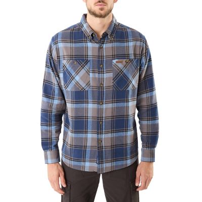 Smith's Workwear Men's 2-Pocket Button Down Flannel Shirt