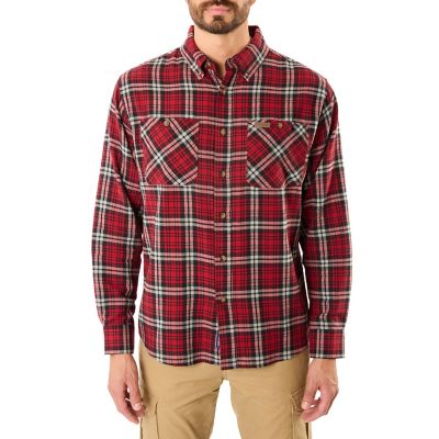 Smith's Workwear Men's 2-Pocket Button Down Flannel Shirt