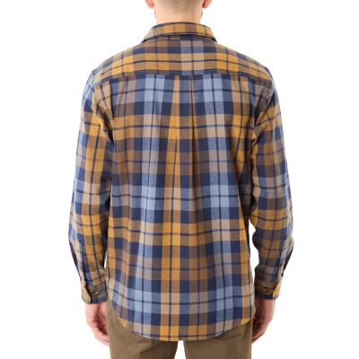 Image showing  Long-Sleeve Plaid 1-Pocket Flannel Button-Up Shirt