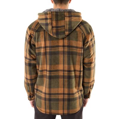 Image showing  Sherpa-Lined Zip-Front Hooded Microfleece Shirt-Jacket