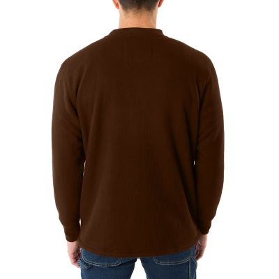 Image showing  Men's Sherpa Bonded Thermal Henley Pullover T-Shirt