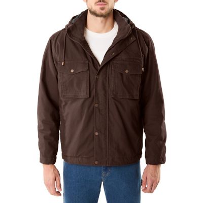 Smith's Workwear Sherpa-Lined Duck Canvas Hooded Work Jacket