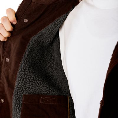 Image showing  Sherpa-Lined Duck Canvas Hooded Work Jacket