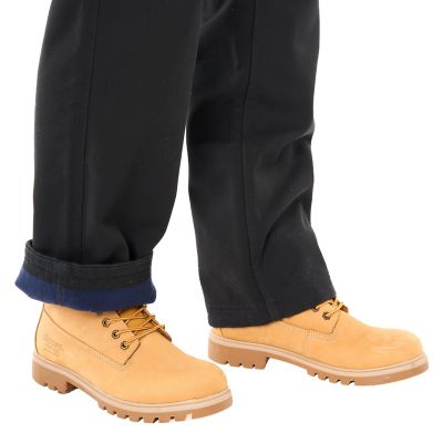 Image showing  Men's Relaxed Fit High-Rise Bonded Fleece-Lined Stretch Duck Canvas Gusset Utility Cargo Work Pants