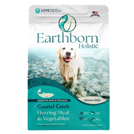 Earthborn Holistic All Life Stages Coastal Catch Herring Recipe Dry Dog Food 25 lb Bag Dry Dog Food