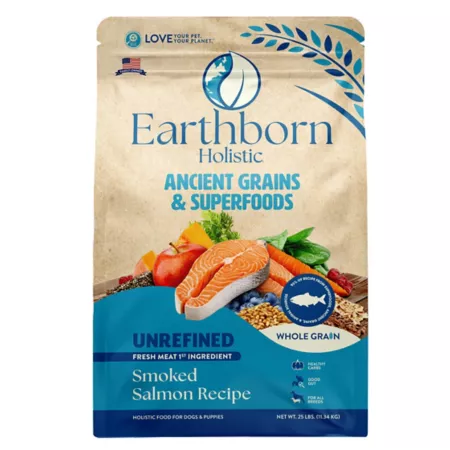 Earthborn Holistic All Life Stages Unrefined Smoked Salmon Recipe Dry Dog Food