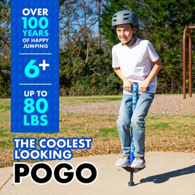 Image showing  Foam Jolt Beginners Pogo Stick for Boys' and Girls', Blue Camo, Ages 5+, Between 40 to 80 lb.