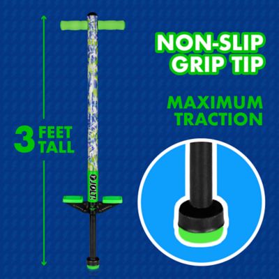 Image showing  Foam Jolt Beginners Pogo Stick, Tie Dye Green, Ages 5+, Between 40 to 80 lb.