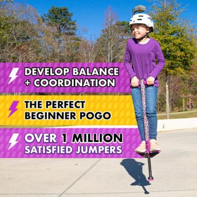 Image showing  Foam Jolt Beginners Pogo Stick for Boys' and Girls', Leopard, Ages 5+, Between 40 to 80 lb.