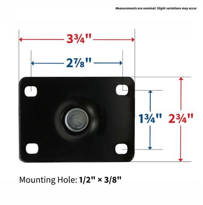 Image showing  4 in. Swivel Blue Caster, 300 lb. Capacity