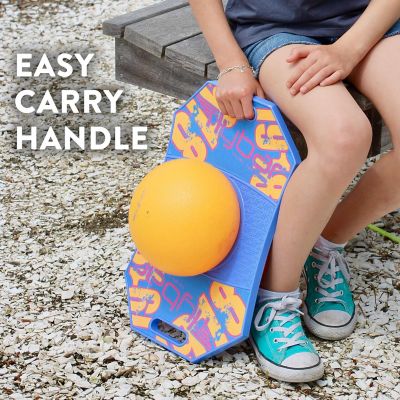 Image showing  Pogo Ball, Kids Jump Trick Bounce Board with Pump and Strong Grip Deck, Blue Dawn