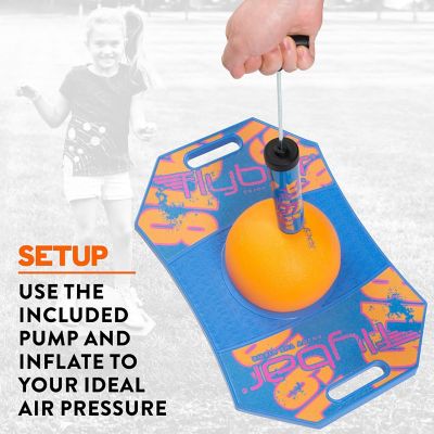 Image showing  Pogo Ball, Kids Jump Trick Bounce Board with Pump and Strong Grip Deck, Blue Dawn