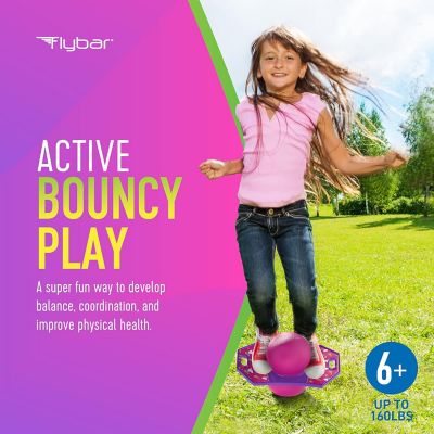 Image showing  Pogo Ball, Kids Jump Trick Bounce Board with Pump and Strong Grip Deck, Unicorn