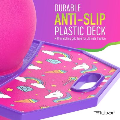Image showing  Pogo Ball, Kids Jump Trick Bounce Board with Pump and Strong Grip Deck, Unicorn