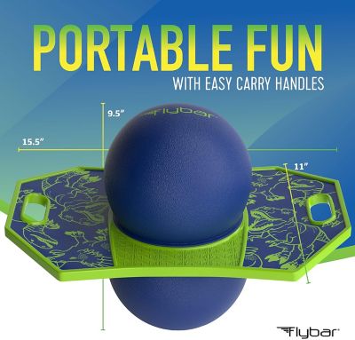 Image showing 6 th Flybar Pogo Ball, Kids Jump Trick Bounce Board with Pump and Strong Grip Deck, Dino