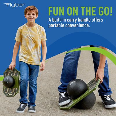 Image showing  Pogo Ball, Kids Jump Trick Bounce Board with Pump and Strong Grip Deck, Camo
