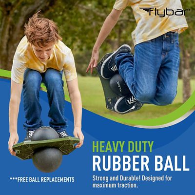 Image showing  Pogo Ball, Kids Jump Trick Bounce Board with Pump and Strong Grip Deck, Camo