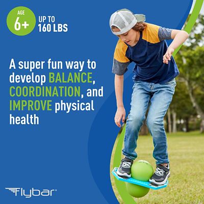 Image showing 5 th Flybar Pogo Ball, Kids Jump Trick Bounce Board with Pump and Strong Grip Deck, Robot