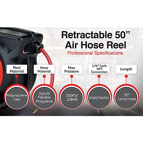 ReelWorks 33 ft. Retractable Air-Hose Reel at Tractor Supply Co.