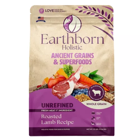 Earthborn Holistic All Life Stages Unrefined Roast Lamb Recipe Dry Dog Food