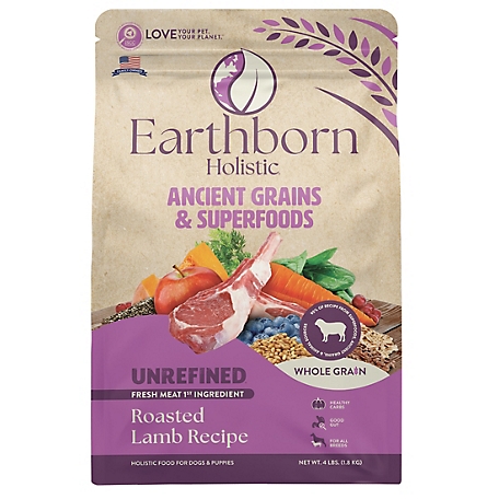 Earthborn Holistic Unrefined All Life Stages Roasted Lamb Recipe Dry Dog Food