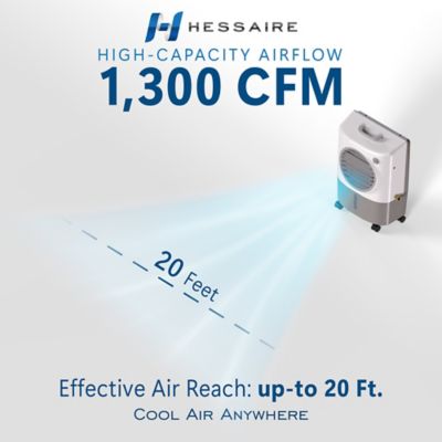 Image showing  1,300 CFM 2-Speed Portable Evaporative Cooler (Swamp Cooler) for 500 sq. ft. in