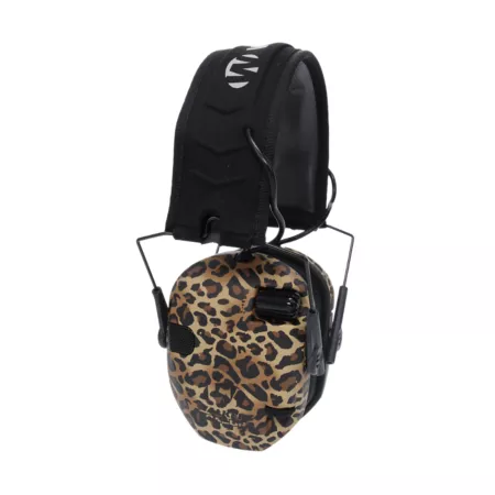 Walker's Razor Slim Electronic Earmuffs 23 dB Noise Reduction Rating Leopard Print 1 Pair Earmuffs