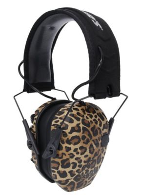 Image showing  Razor Slim Electronic Ear Muffs, 23 dB Noise Reduction Rating, Leopard Print, 1-Pair