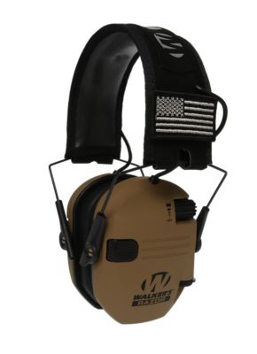 Image showing  Razor Patriot Series Electronic Ear Muffs, 23 dB Noise Reduction Rating, Battle Brown, 1-Pair