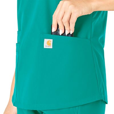 Image showing 3 th Carhartt Force Essentials V-Neck Scrub Top