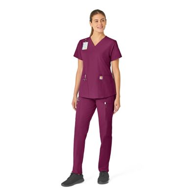 Image showing 2 th Carhartt Force Essentials V-Neck Scrub Top
