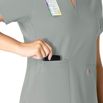 Image showing  Force Essentials Notch Neck Tunic Scrub Top
