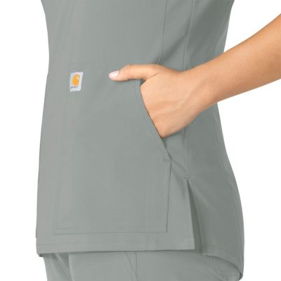 Image showing  Force Essentials Notch Neck Tunic Scrub Top