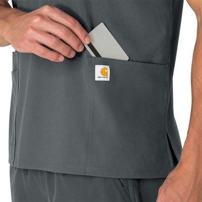 Image showing 5 th Carhartt Unisex Force Essentials 6-Pocket V-Neck Scrub Top