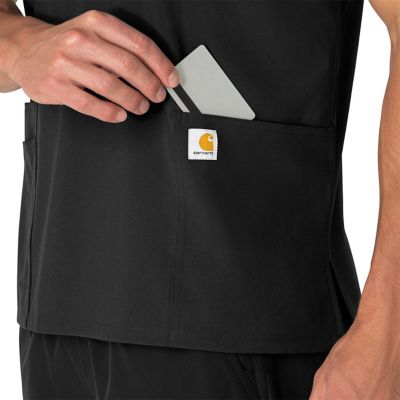 Image showing 5 th Carhartt Unisex Force Essentials 6-Pocket V-Neck Scrub Top