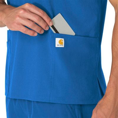 Image showing 5 th Carhartt Unisex Force Essentials 6-Pocket V-Neck Scrub Top