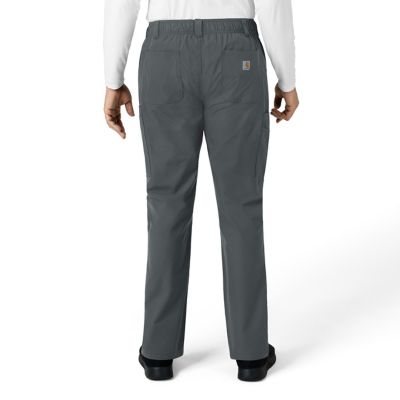 Image showing  Men's Force Essentials 9-Pocket Straight Mid-Rise Cargo Scrub Pants