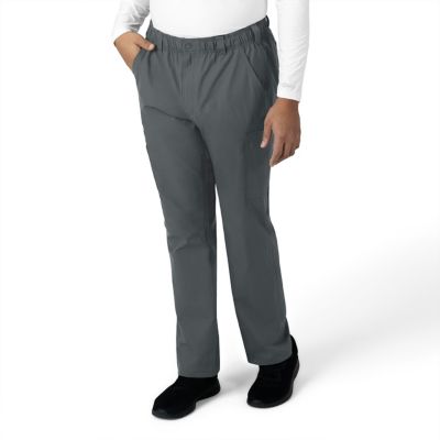 Image showing  Men's Force Essentials 9-Pocket Straight Mid-Rise Cargo Scrub Pants